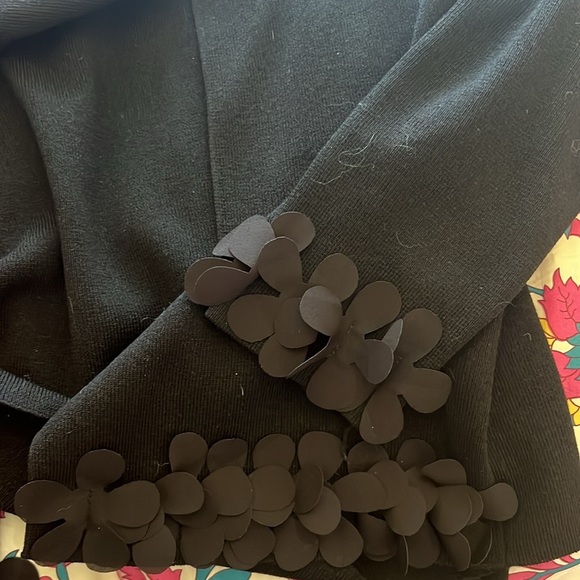 NWT Molly Bracken black knitted cardigan with flower detail XS - Picture 5 of 5